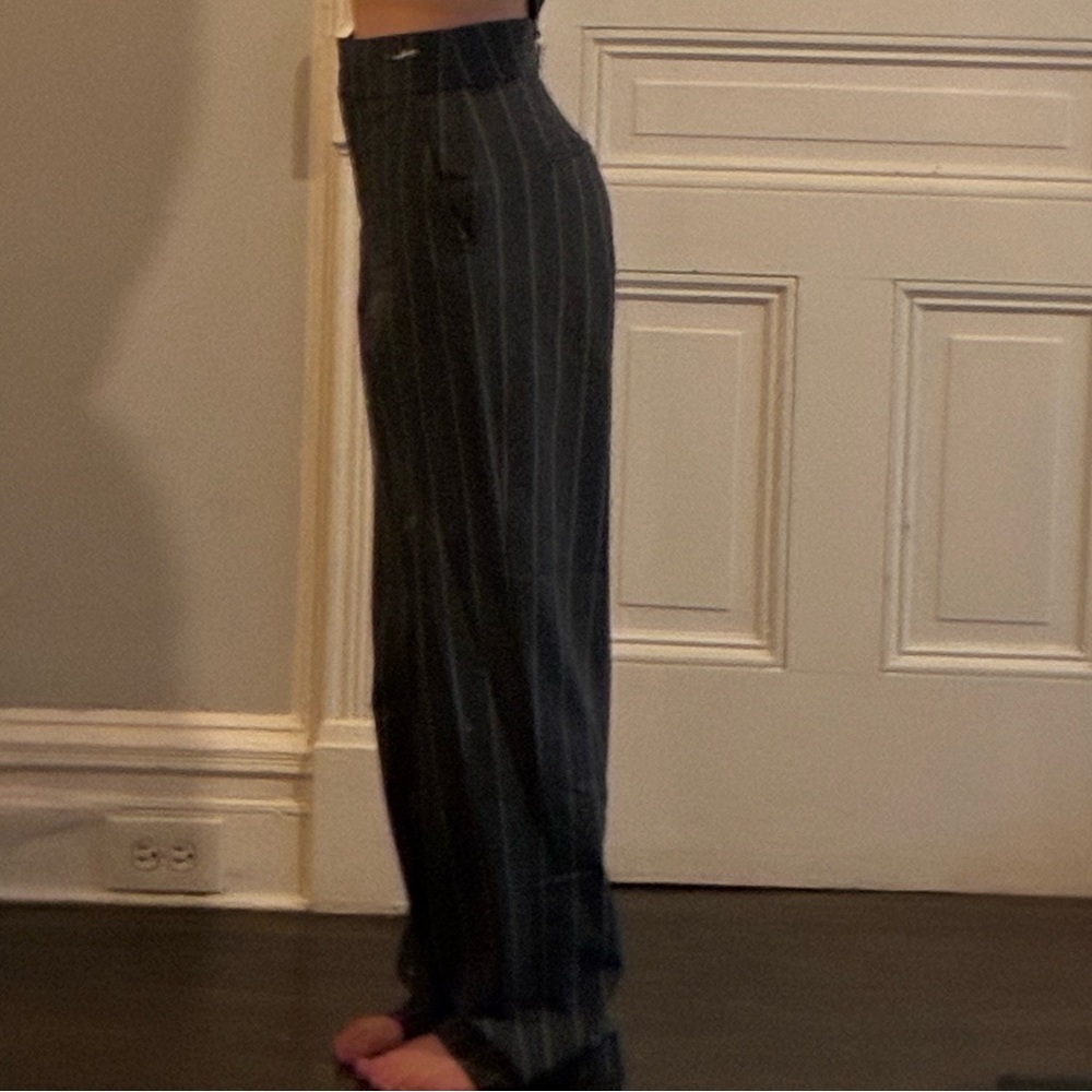 Grey Pinstripe Pants from Theory